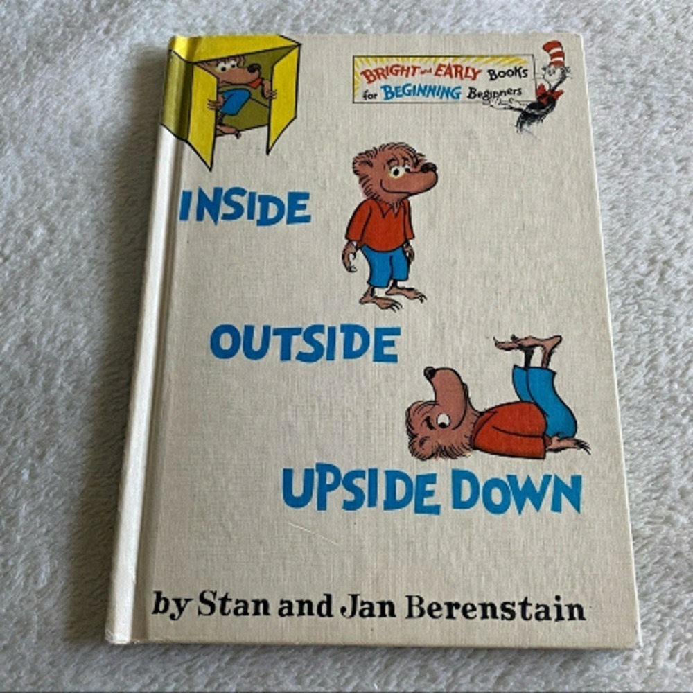 𝅺inside Outside Upside Down by Stan and Jan Berenstain childrens hardcover 1968‌